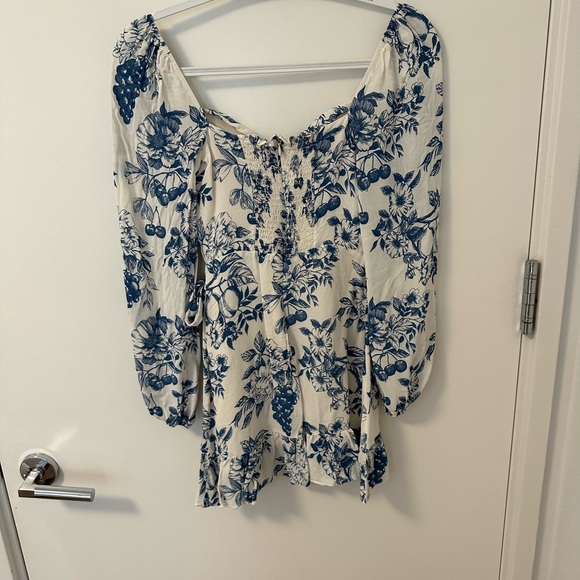 Reformation Blue and White Floral Dress - Picture 5 of 5